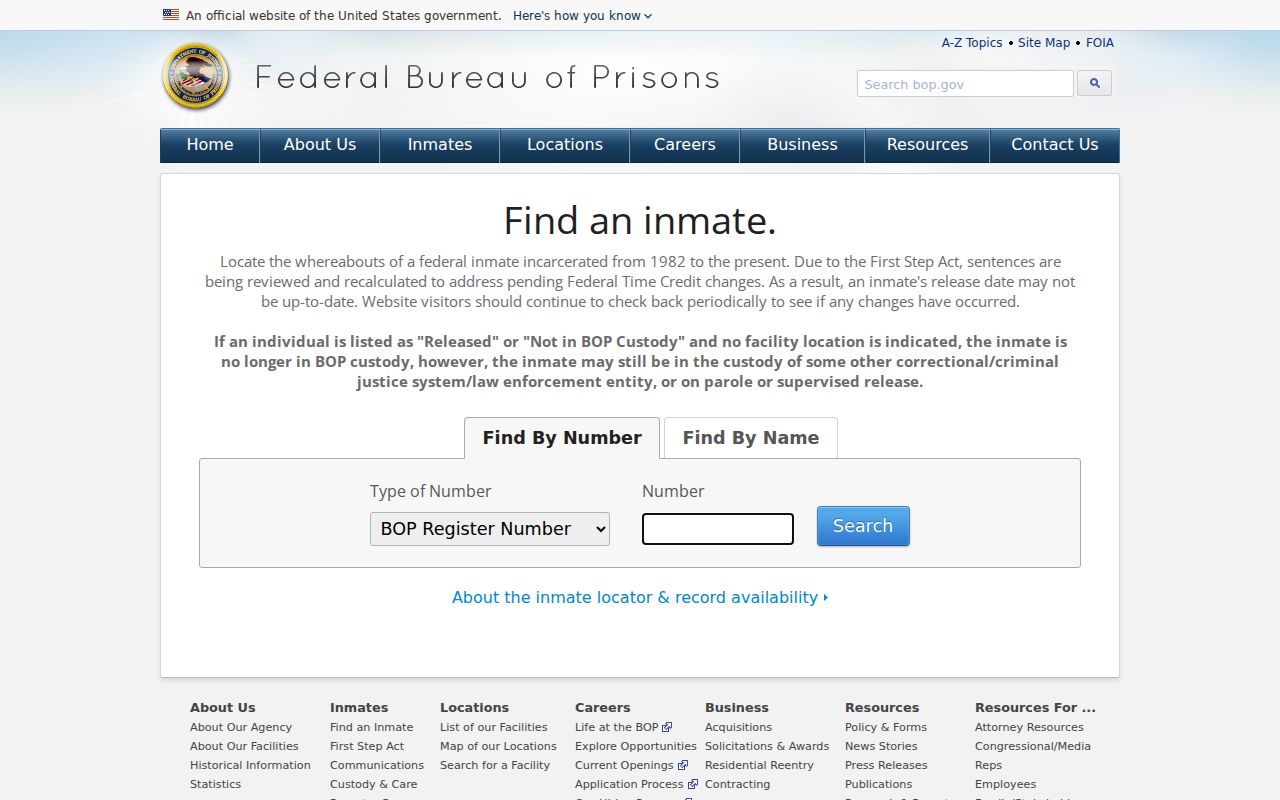 Federal inmate locator compared with Warren County arrest history channels