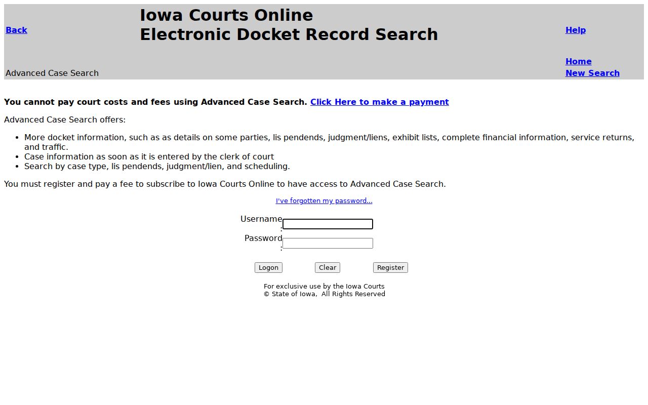 Warren County criminal court case Advanced Search sign-in